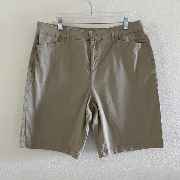 Croft & Barrow Womens Classic Fit Stretch‎ Short Size 16 Khaki - Picture 4 of 9